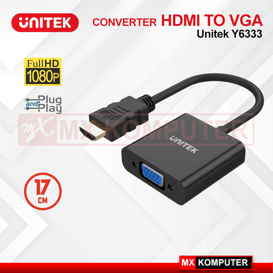 Converter HDMI to VGA Audio Unitek MX Komputer Jogja