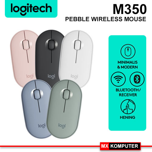 Mouse Logitech M350 Pebble Wireless | MX Komputer Jogja