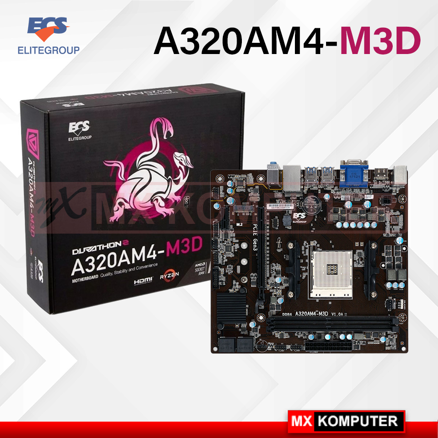 ECS A320AM4-M3D Socket AM4 | MX Komputer Jogja