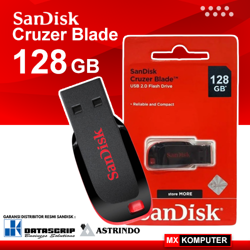 Flashdisk Sandisk 128GB Cruzer Blade CZ50 | MX Komputer Jogja