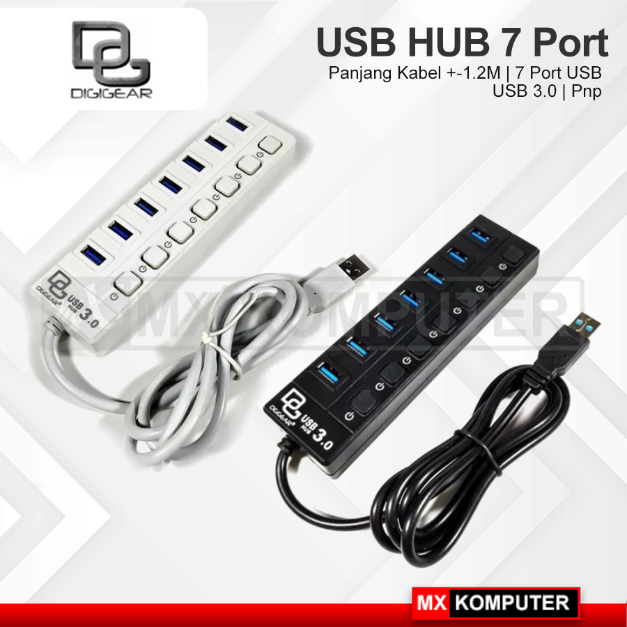 USB HUB 7 port USB 3.0 DIGIGEAR | MX Komputer Jogja