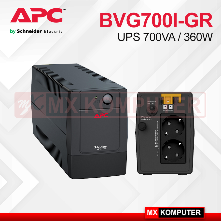 UPS APC Easy UPS BVG 700VA 360W BVG700I-GR Tower 230V Schuko AVR | MX ...