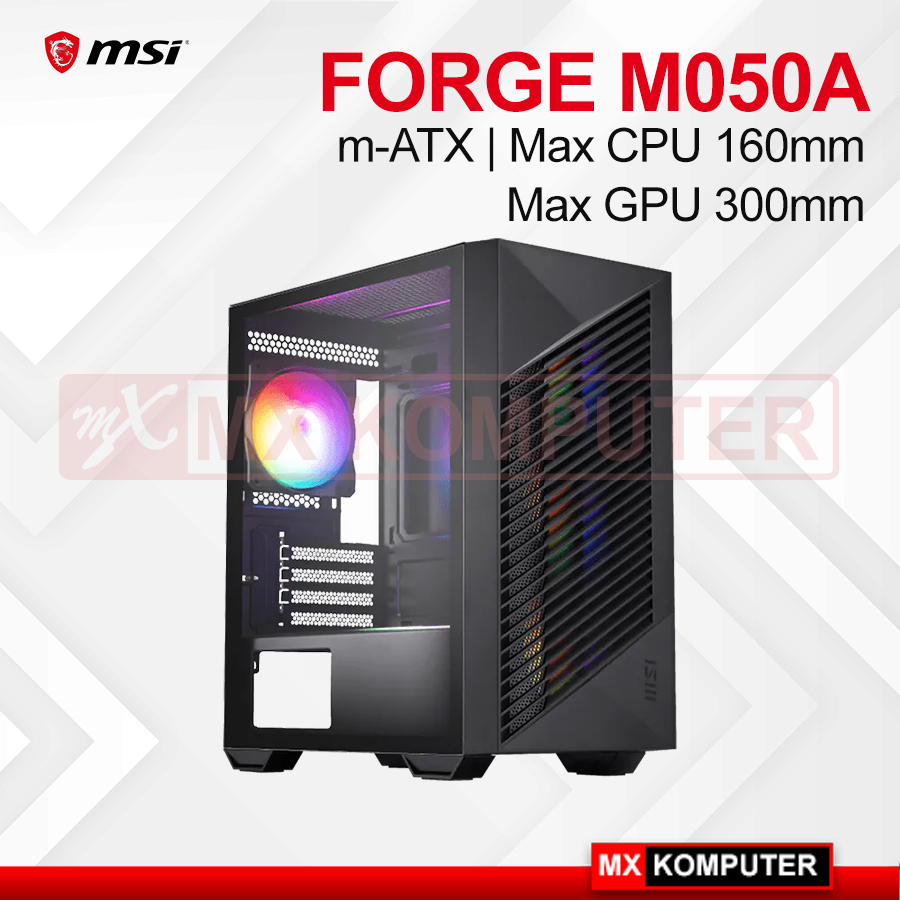 Case MSI PRO FORGE M050A M-ATX inc 4 FAN ARGB Casing Gaming | MX ...